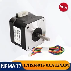 1pcs free Shipping captive 17HS3401S motor  micro 34mm 1.3A 28Ncm 4-lead for DIY 3D Printer CNC stepper motor  Nema17