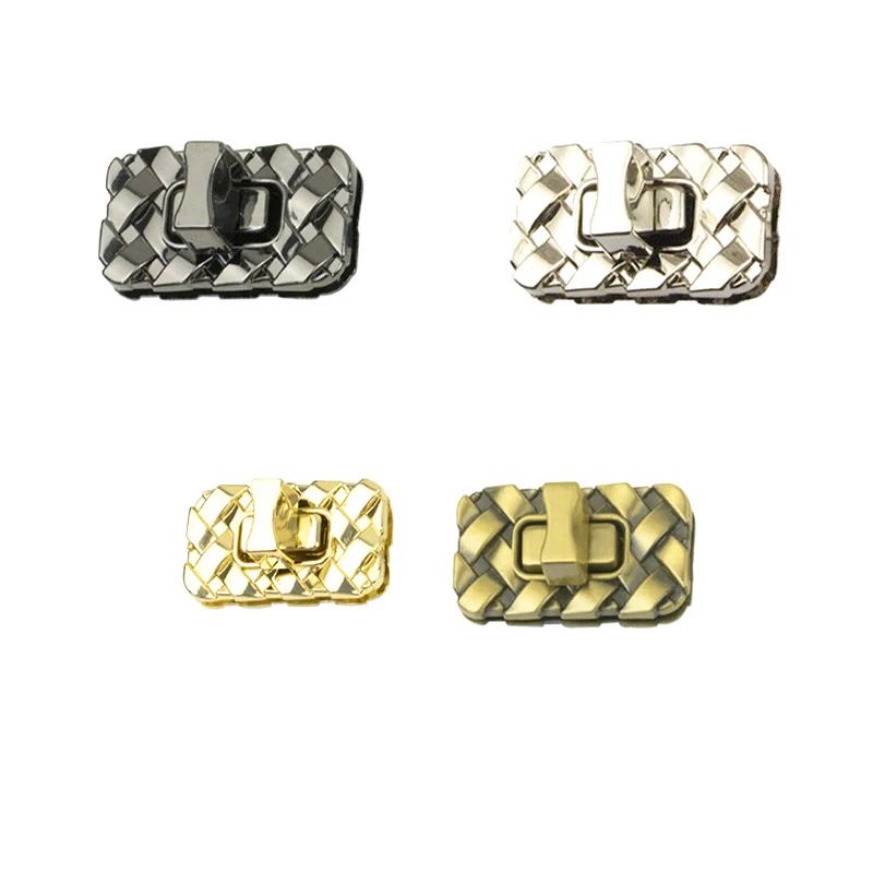 Retangular Bag Closure Buckle, Twist Turn Lock, acessórios de hardware, alta qualidade, nova moda, 1pc