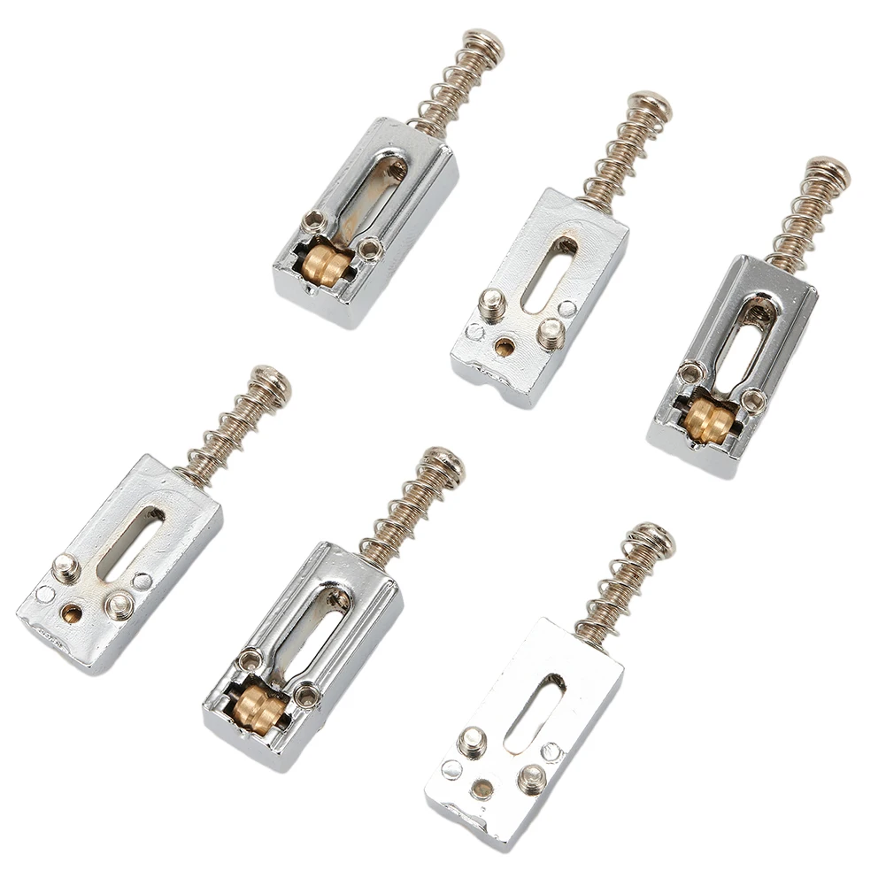 6 Pcs Metal Guitar Bridge Saddle Ball Roller String Tremolo Bridge Saddles For Electric Guitar Replacement Parts High-quality