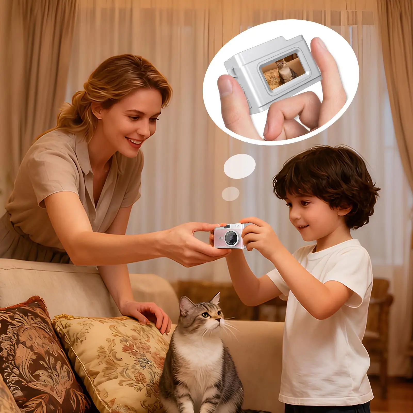 كاميرا رقمية للأطفال محمولة 3 مرشحات ألعاب كاميرا تسجيل كلاسيكية مدمجة للمبتدئين والكبار والأطفال والأولاد والبنات أثناء السفر