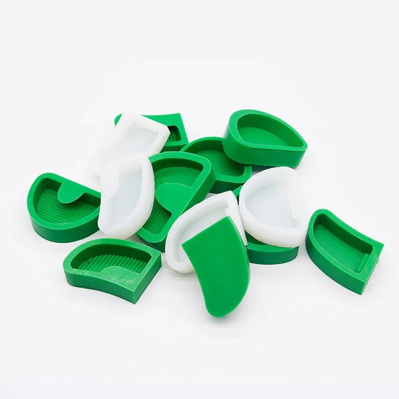 10Pcs Dental Lab Silicone Rubber Base Moulds Silicone Plaster Model White Green Rubber Base Mould Former Base Tongue