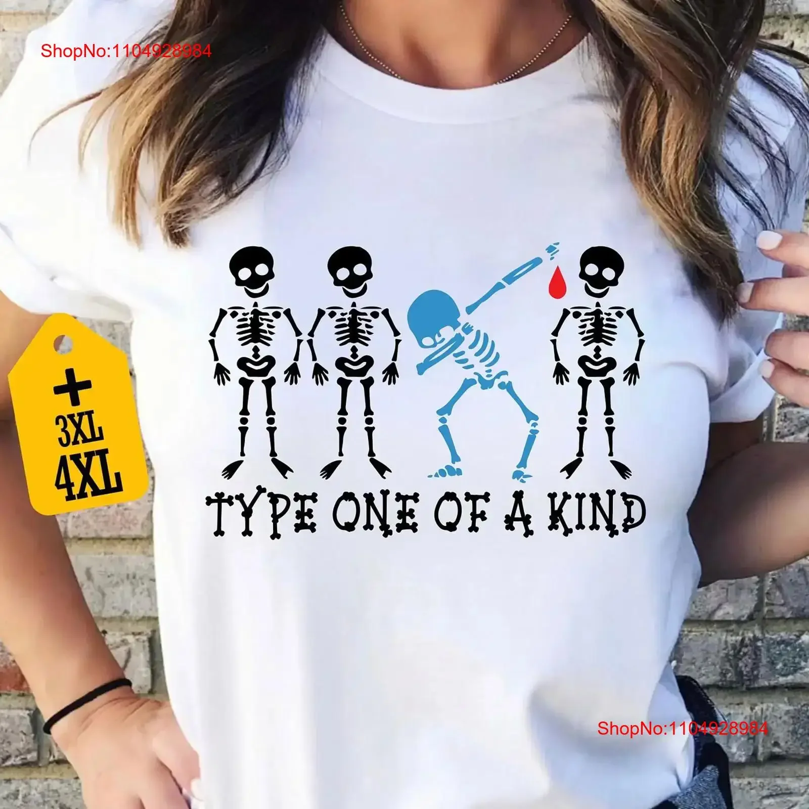 

Funny Diabetes T Shirt Dancing Skeleton Type 1 Diabetic Awareness vintage Washed Soft Stretched Comfortable Versatile