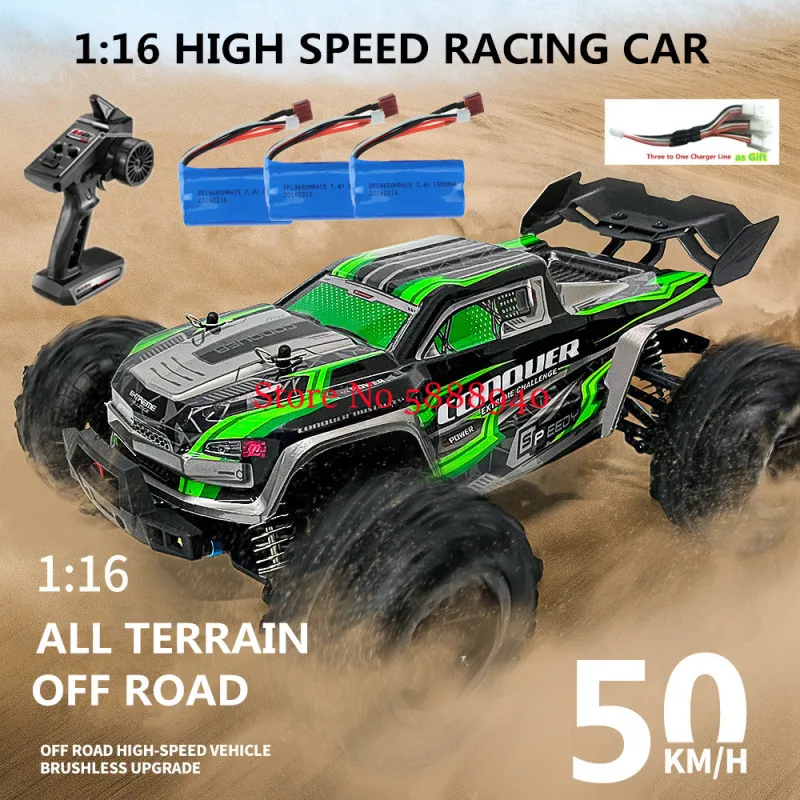 

1:16 Full Scale 50KM/H High Speed Electric Remote Control Car 2.4G 4WD Highlight Light Off Road Dift Racing RC Car Truck Buggy