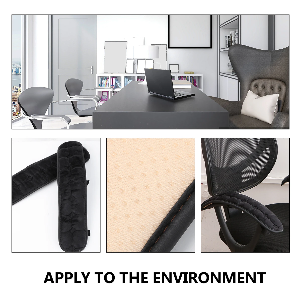 

1 Pair Chair Armrest Covers Soft Pads For Office Gaming Chairs Protective Sleeves Comfortable Handle Protectors Easy Install