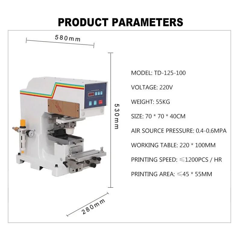 Desktop Mask Pad Printing Machine Ink Pneumatic Pad Printing Machine Production Date Coding Machine Imitation Inkjet Printer