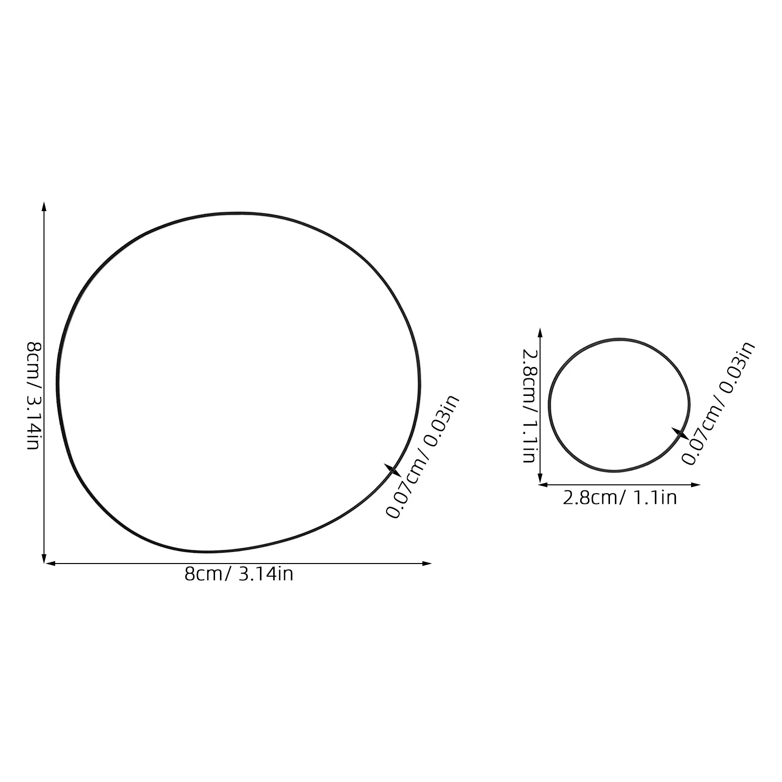 Cinghie di ricambio in gomma per lettore di cassette da 30 pezzi 45-120 mm Azionamento universale per registratori a nastro Registratore a cassetta
