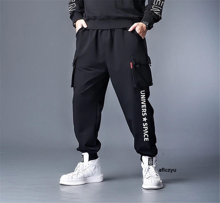 Black Jogger Pants Men Plus Size 7XL Sweatpants Fashion Casual Elastic Waist Pants Male Big Size Trousers