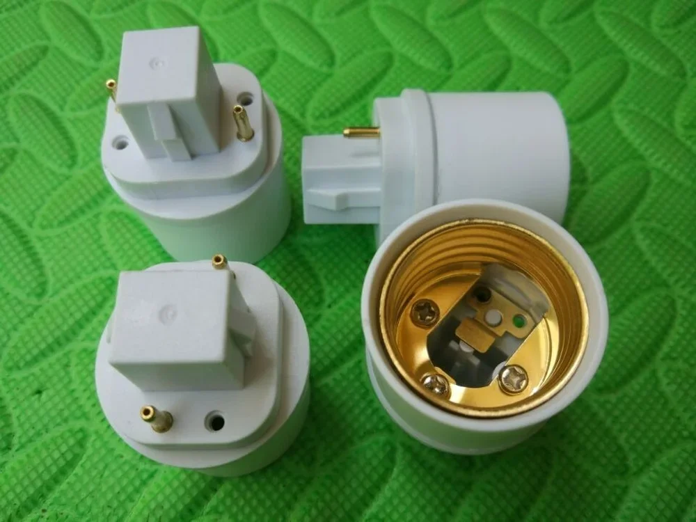 10 ชิ้น/ล็อต G24 To E27 ตัวแปลงหลอดไฟฐานหลอดไฟซ็อกเก็ต LED หลอดฮาโลเจน CFL Converter G24 หลอดไฟอะแดปเตอร์สกรู