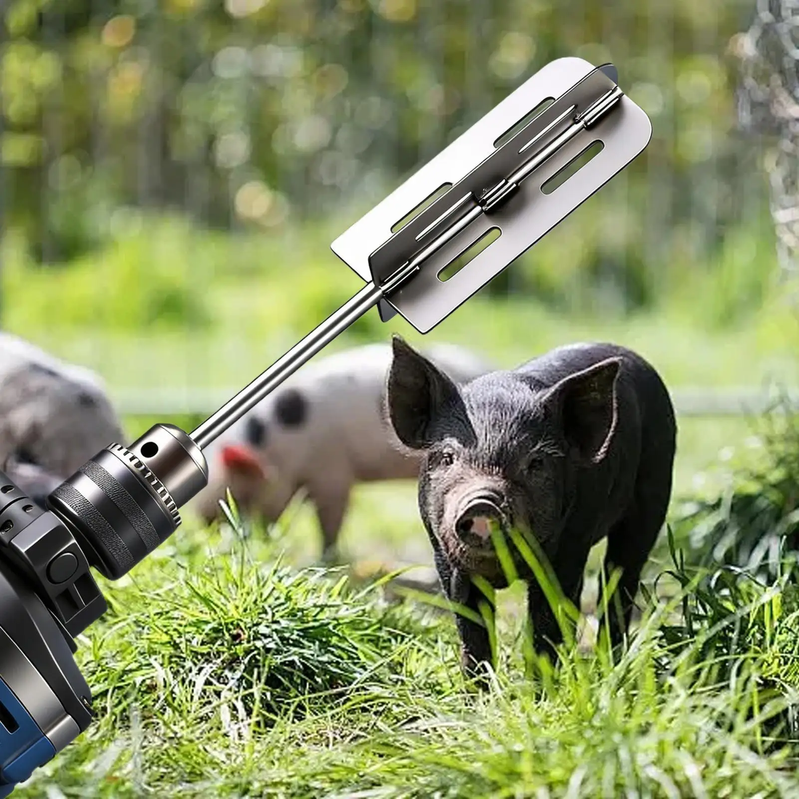 Hog Hair Removal Tool Stainless Steel Power Drill Shaving Tool Hair Scraper For Pork Livestock Cattle Sheep Farm Slaughter view 5