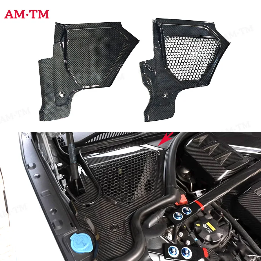 

Для BMW G87 M2 G80 M3 G82 M4 2021-2024 сухая крышка капота двигателя из углеродного волокна, уплотнительная панель, крышка отделения, комплект кузова ﻿