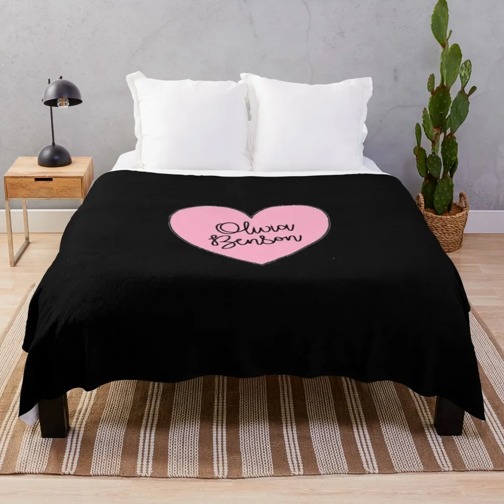 

Olivia Benson Heart Sticker Throw Blanket bed plaid for winter Loose Blankets