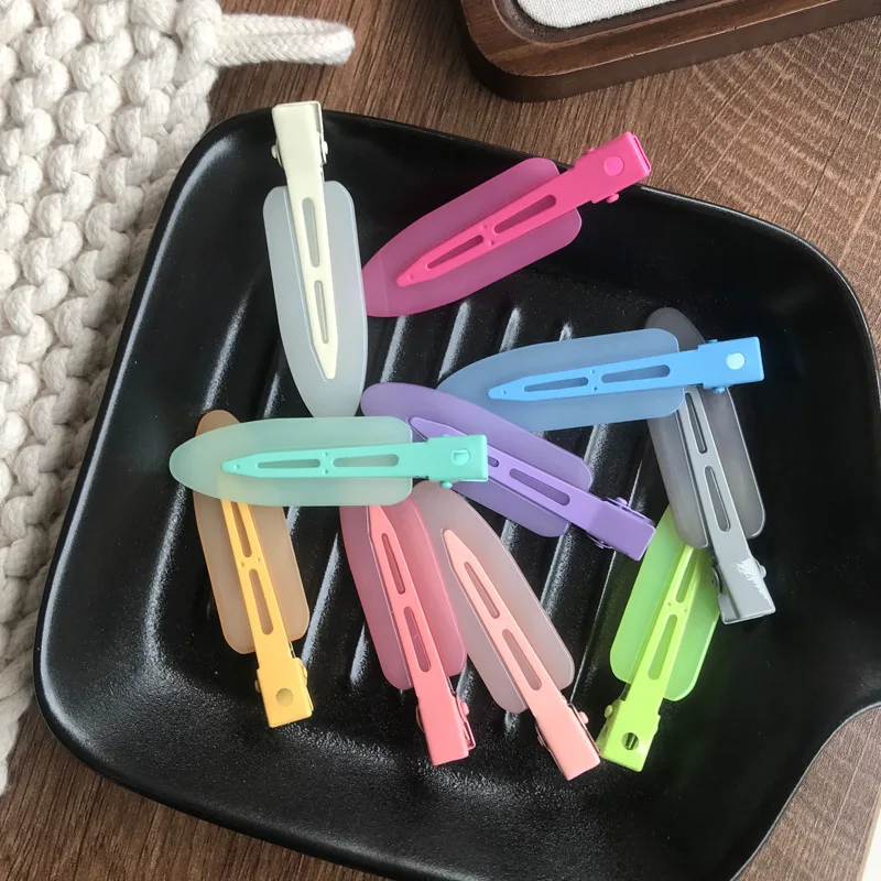 2 teil/los bunte nahtlose Haarnadel profession elle Styling Friseur Make-up-Tools spurlose Haars pangen für Frauen Mädchen Kopf bedeckung – Detail 3