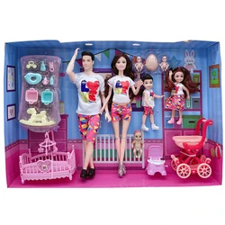 Handmade Doll Accessories Baby Dolls Pregnant Mom Lady Father Dad For Girl Game Christmas Birthday Gift, Assemble Required