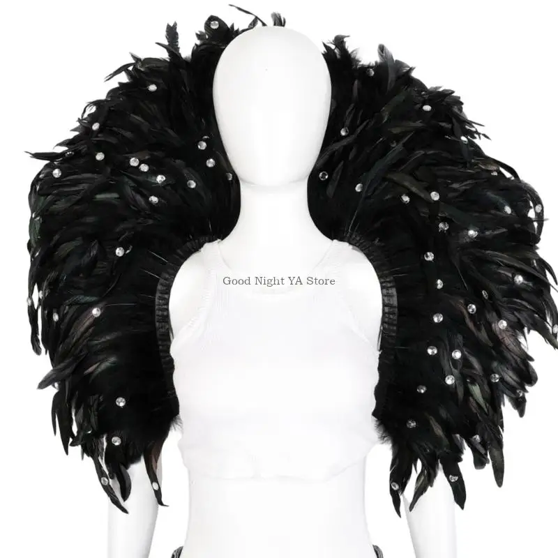 

Practical Party Shawl Glittering Rhinestones Shawl Designed For Quick Costume Changes And Movement
