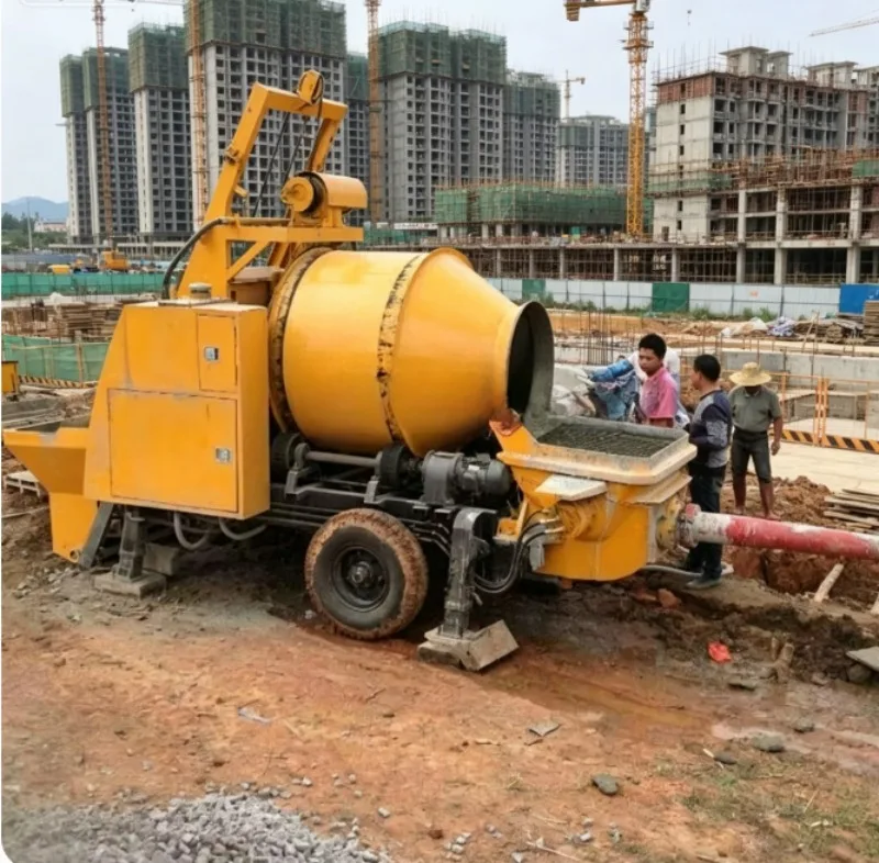 Customized Hot Sale Mixing Concrete Diesel Concrete Mixer With Pump Factory Supplied Mini Concrete Mixer And Pump