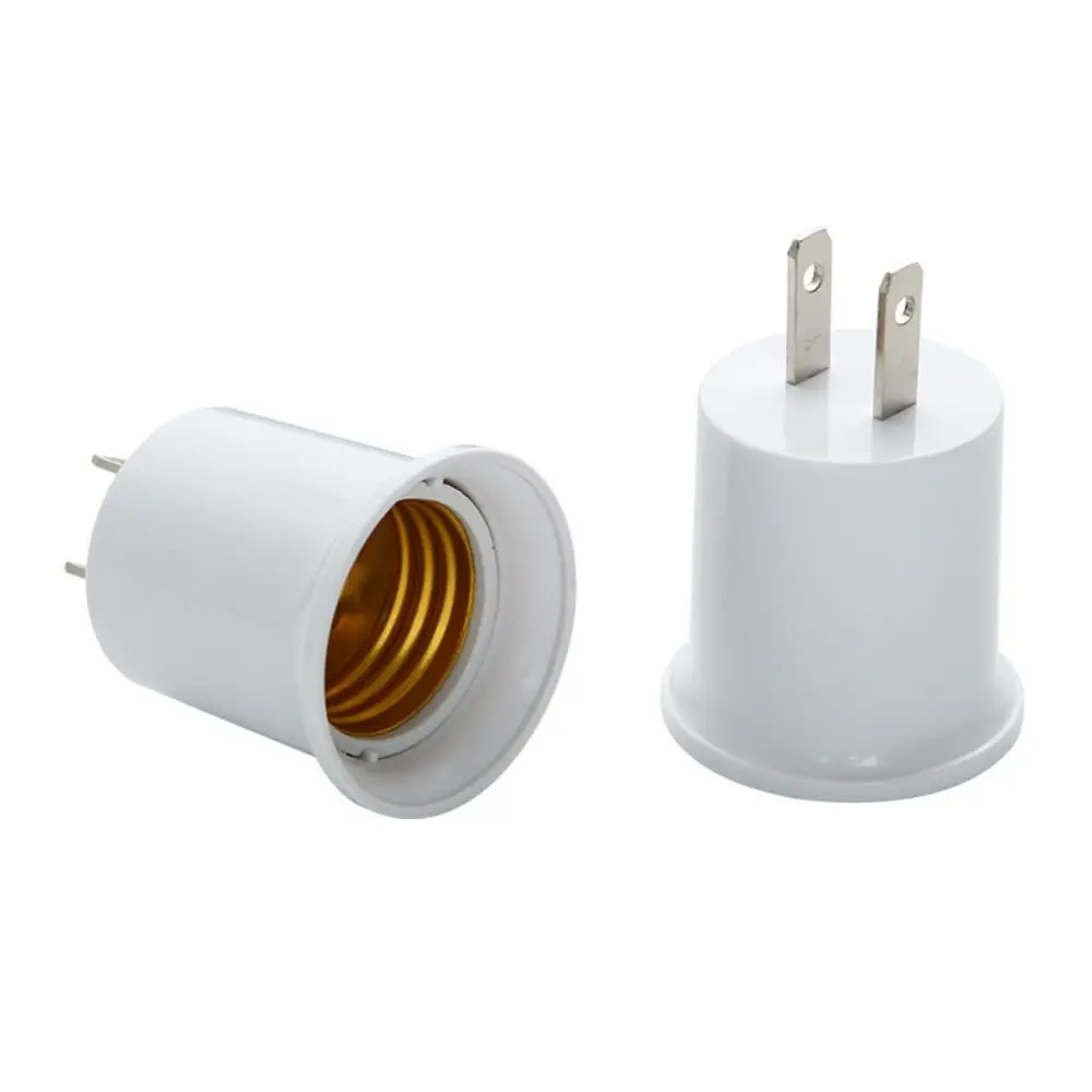 Lighting Accessories High Temperature Resistant E27 Lamp Base E27 EU/US Plug Bulb Converter White Bulb Adapter Living Room
