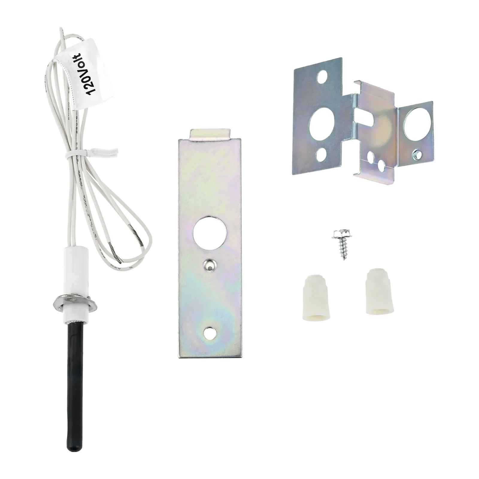 1set Universal 77570 Furnace Ignitor 120V Silicon Nitride Hot Surface Rod with Mounting Brackets for Gas Furnace Water Heaters