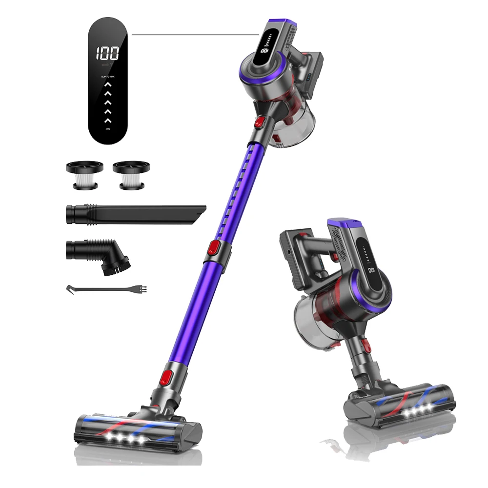 Buture JR400 Cordless Vacuum Cleaner Handheld Car with Touch Display Smart Home Appliance 55 Mins Runtime Wireless 38000Pa 450W