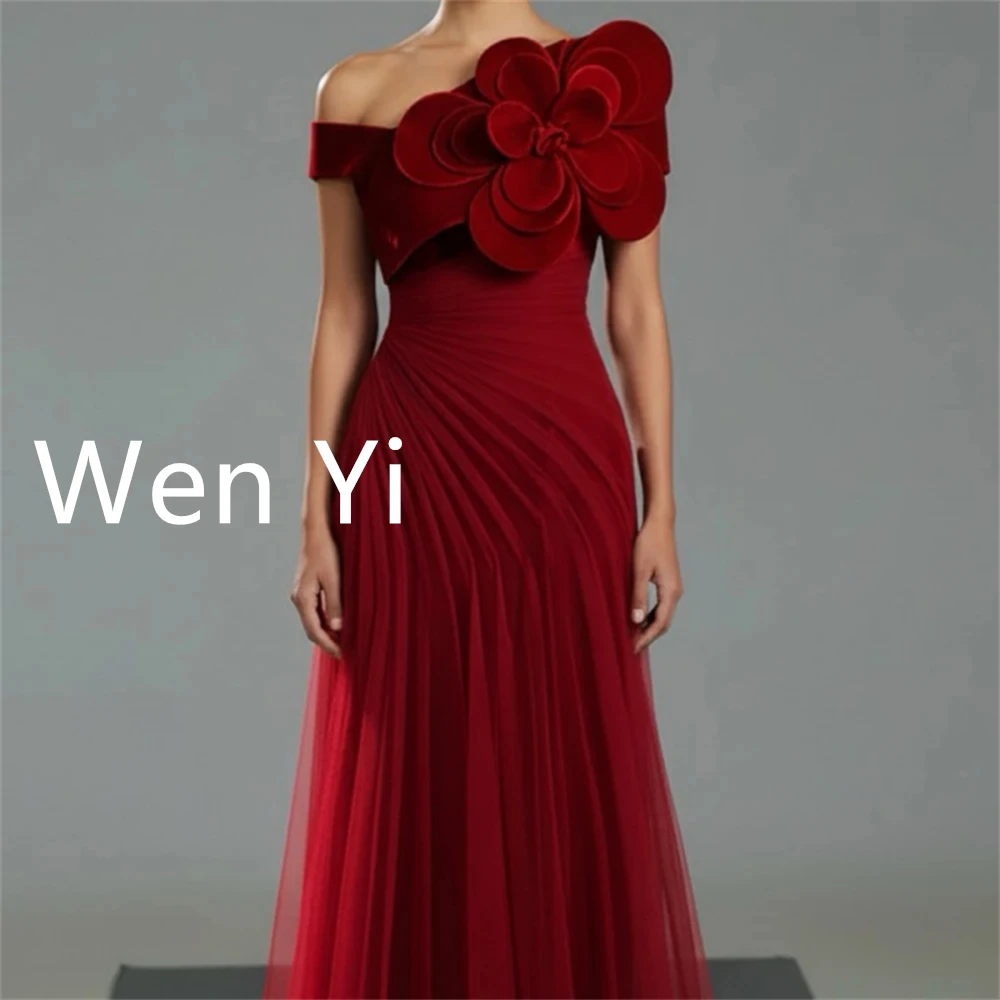 

Customized Mermaid Modern Burgundy Velour Evening Dresses Fashion Sleeveless Celebrity Gowns Soft Special Occasion Gowns