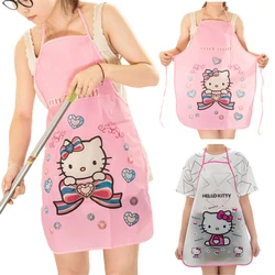 Sanrio Hello Kitty Apron Anime Women Kitchen Household Oil-Proof Cooking Apron Waterproof Sleeveless Clean Antifouling Apron