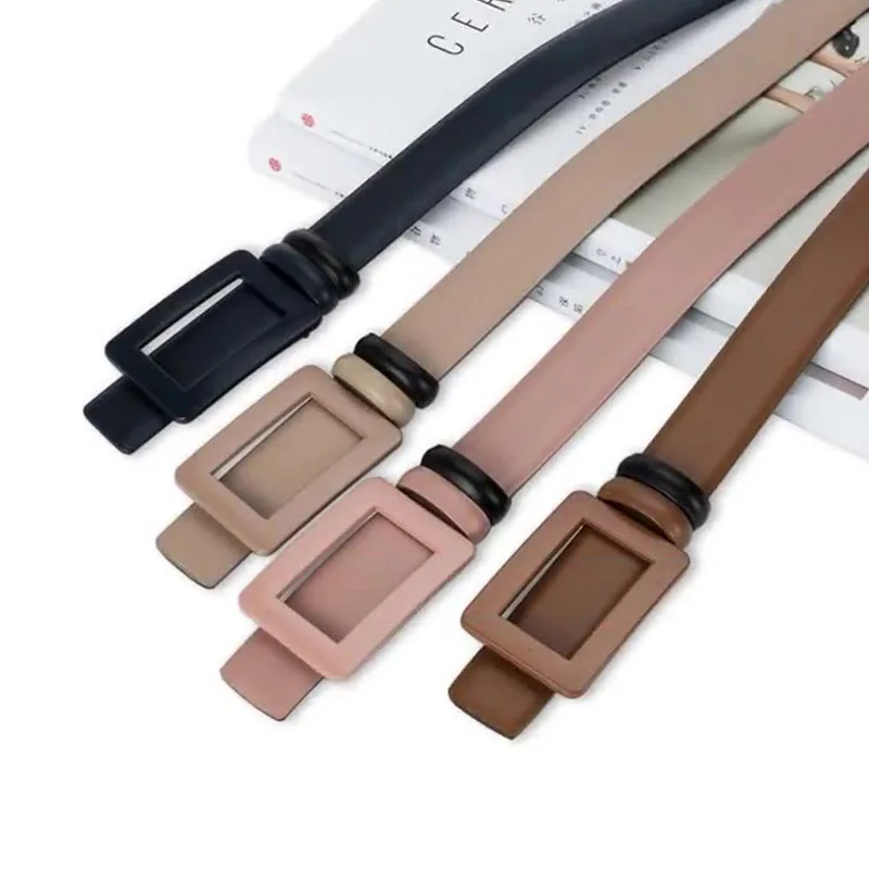 New 2.8cm Genuine Leather Narrow Belt For Fashionable Women's Business Travel High-Quality Elegant Commuting Leisure Jeans Belt