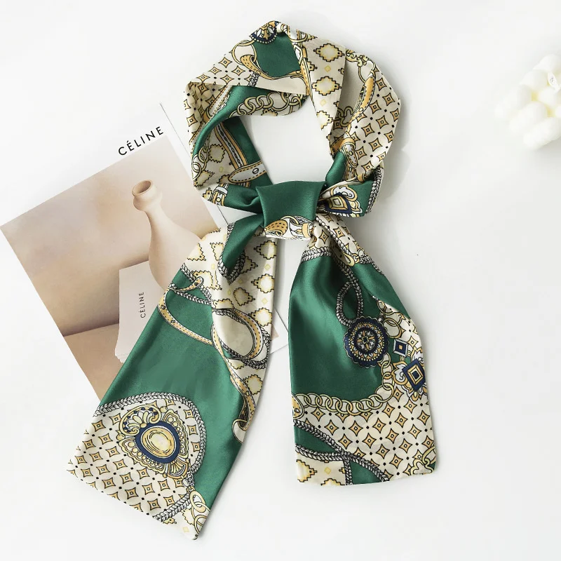 15cm*15cm Summer long fashion female small scarf scarves female flowers hair ribbon hairband women skinny scarf women