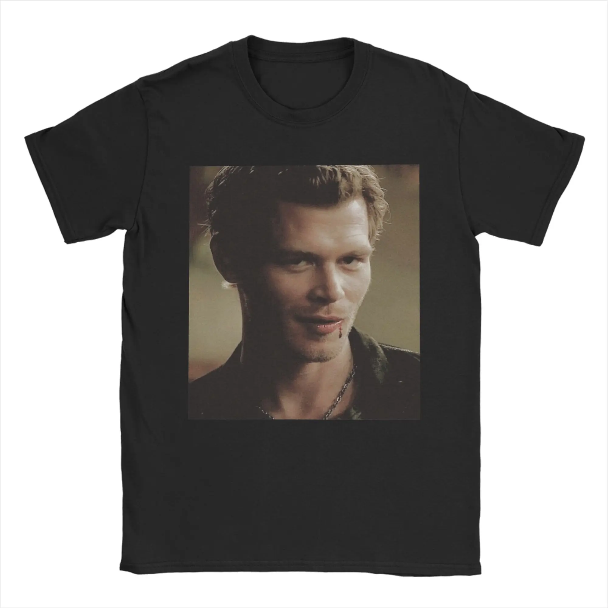 Klaus mikaelson the originals Vampire Diaries T Shirts Men Cotton Funny T-Shirt Crew Neck  Tee Shirt Short Sleeve Tops Adult