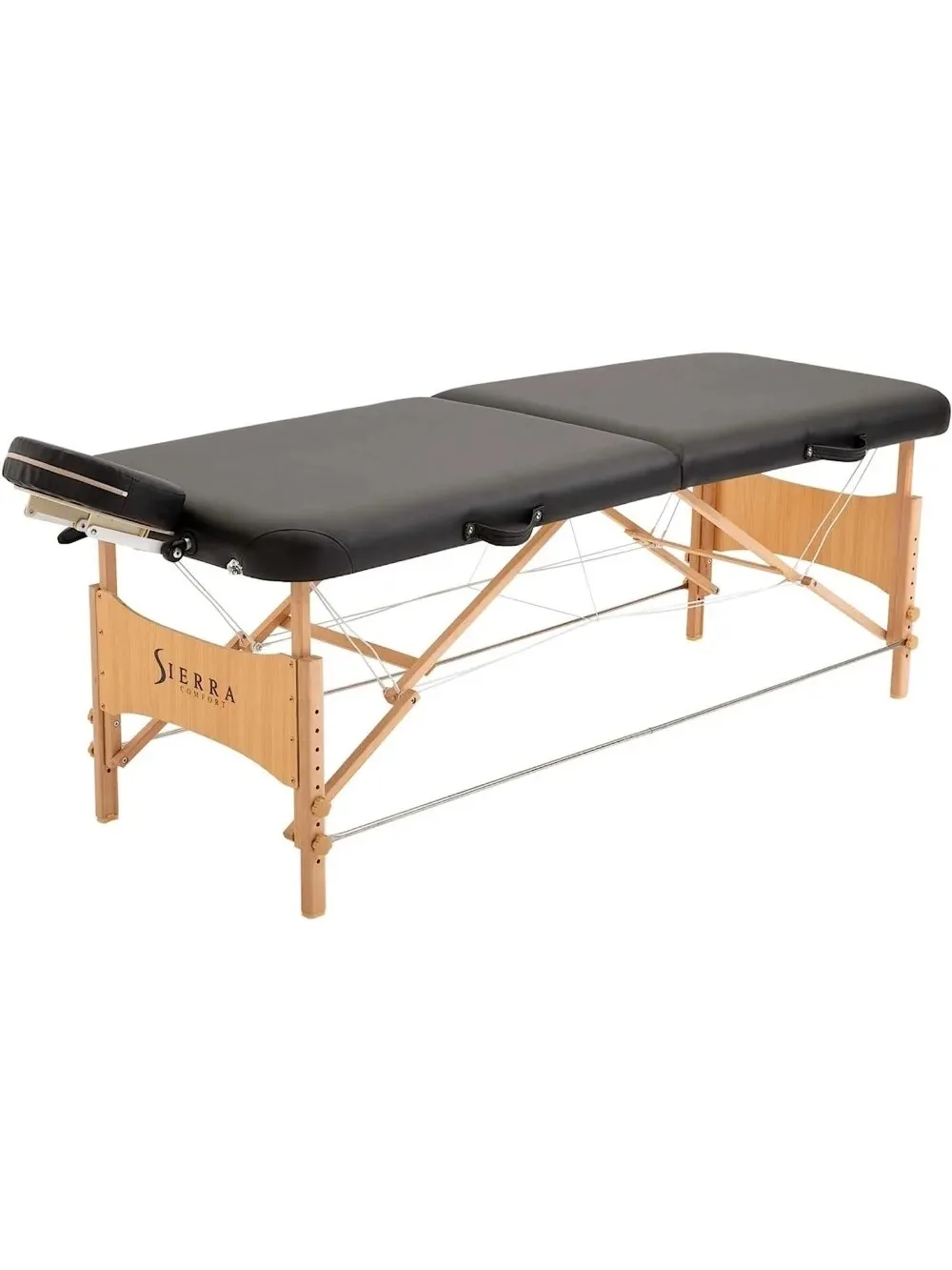 Mesa de masaje portátil con todo incluido, color negro