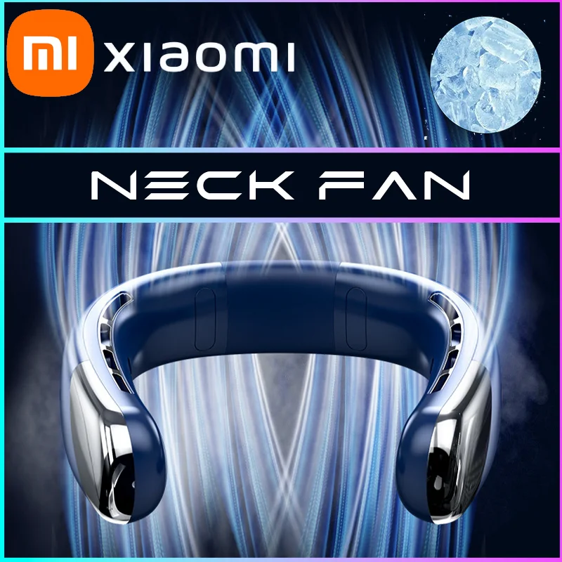 Xiaomi Portable Neck Fan MINI Electric Ventilador Silent Neckband Wearable Cooling FAN USB Rechargeable Neckband Air Cooler