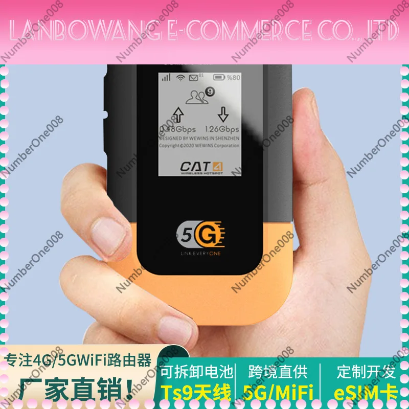 4G LTE Cat6 Portable Router eSIM Card Slot Travel Hotspot WiFi6 Dual Band Global Compatible Dropshipping