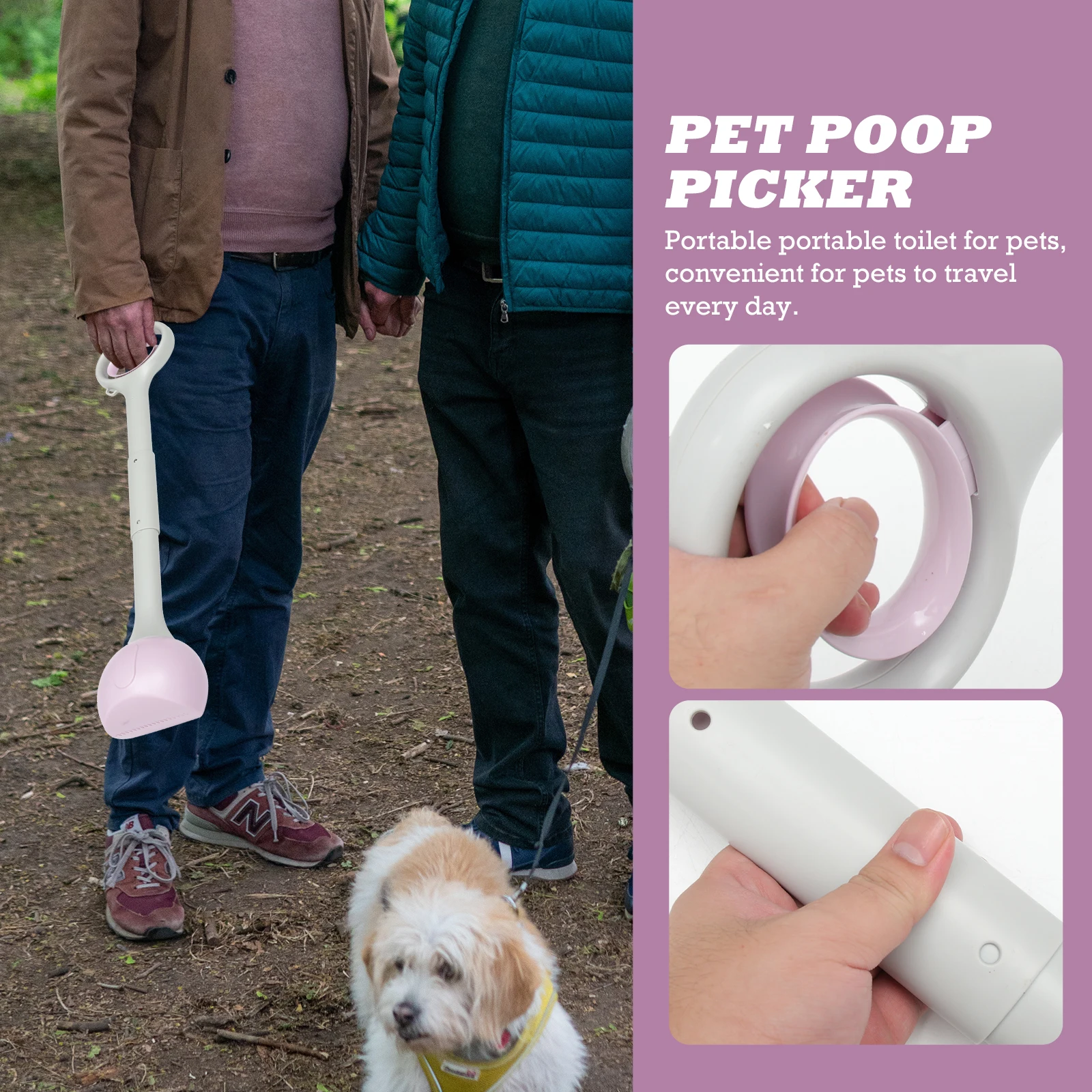 

Dog Clip Grooming Handles Scoops Pet Poop Picker Litter Pooper Scoopers Outdoor