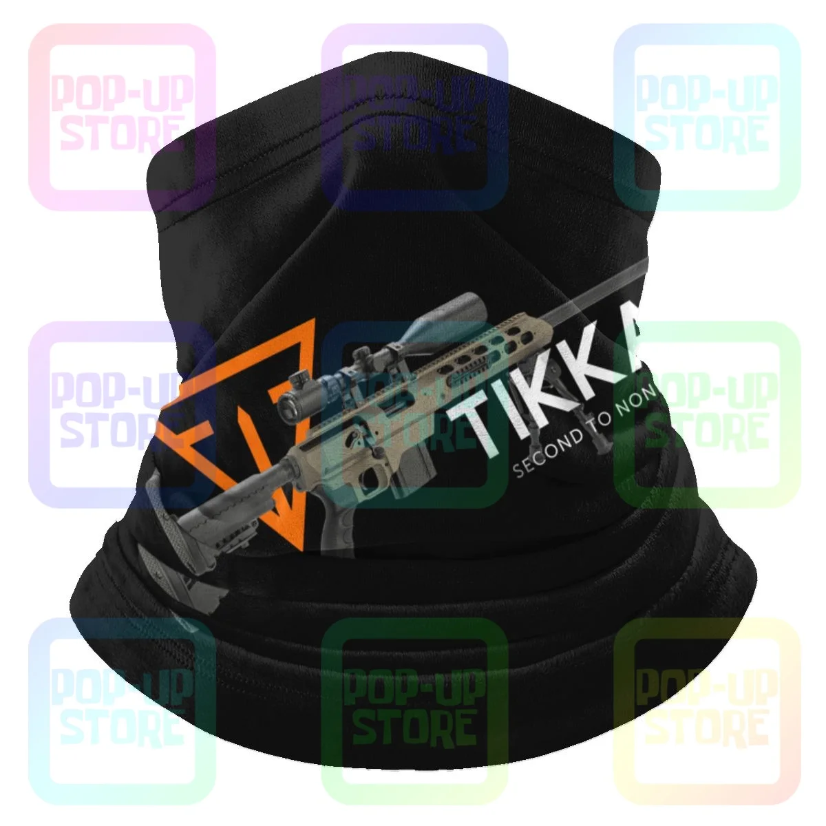 Tikka t3 logotipo mdt tac21 chassis sistemas sniper rifle microfibra pescoço gaiter bandana lenço meia máscara