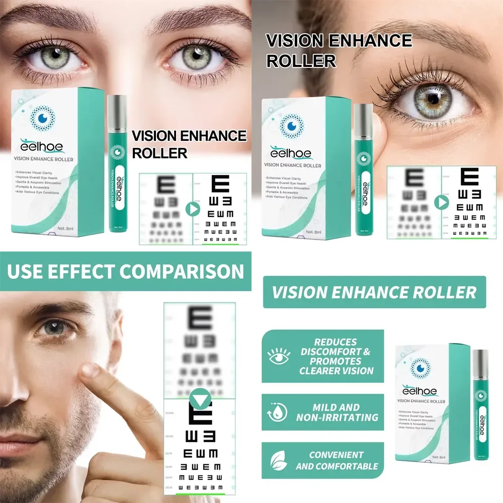 【CHIMU HOME】 EELHOE Rodillo para Mejorar la Visión, Dispositivo de Masaje Ocular para Aliviar la Fatiga, Instrumento de Masaje Ocular