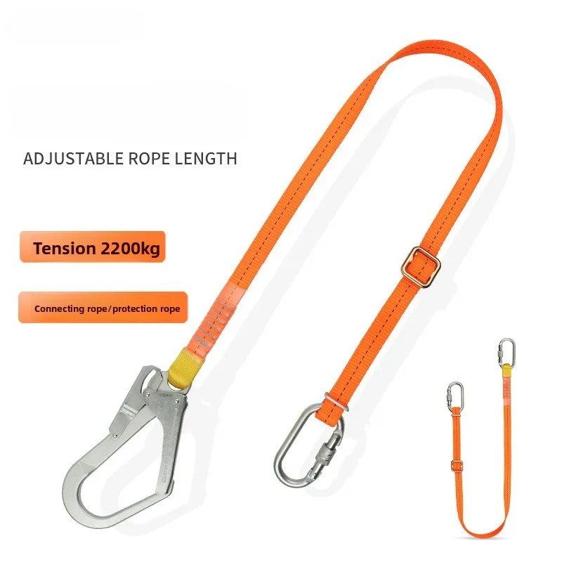 5-メートル安全ロープバンジーテーパーツールストラップカラビナフック作業落下防止安全ロープ空中作業クライミングアクセサリー
