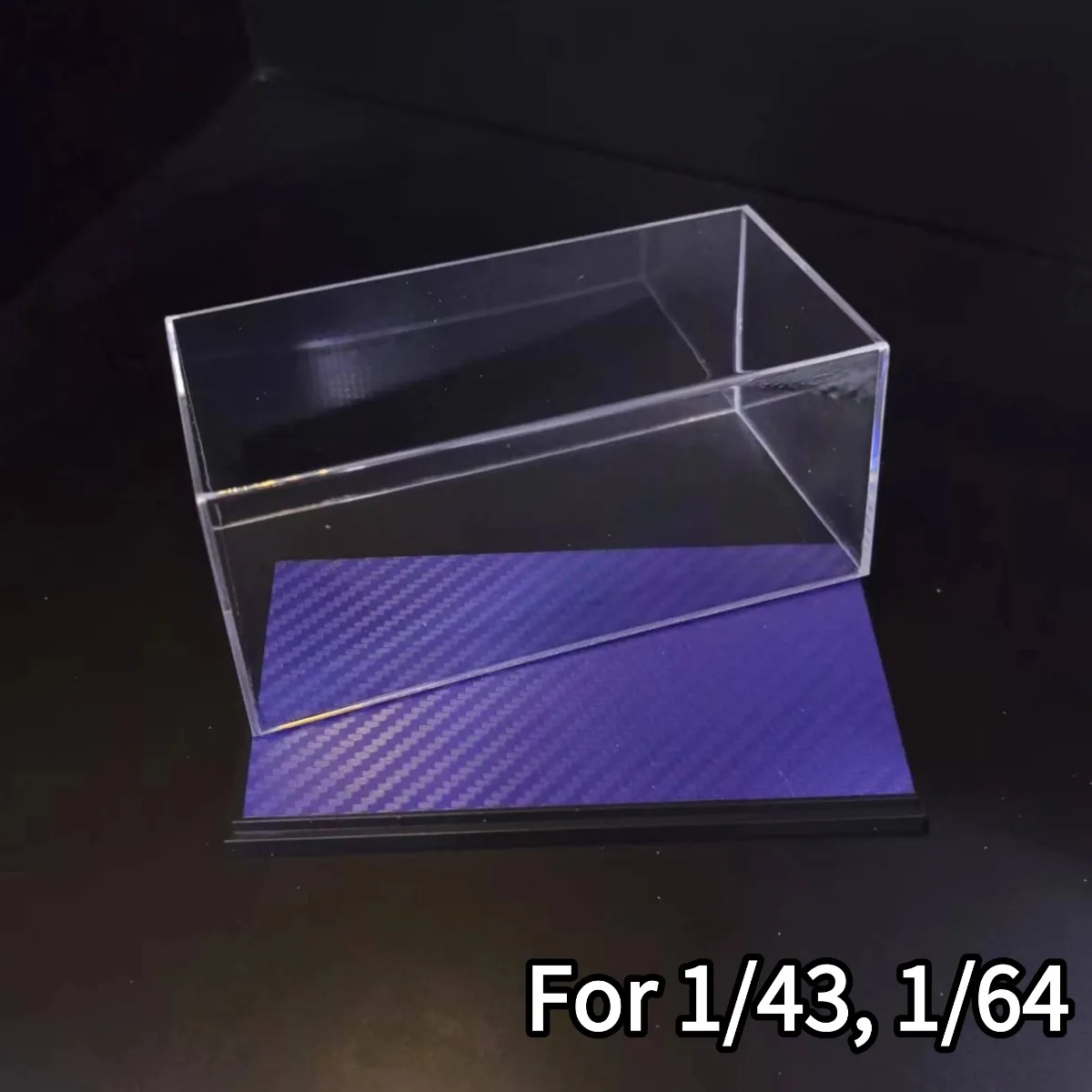 アクリルディスプレイケースボックス 5.8インチ x 2.8インチ スケール1:43 1:64 1:87 車模型コレクション収納フィギュアミニチュアDIYビルディングジオラマ用