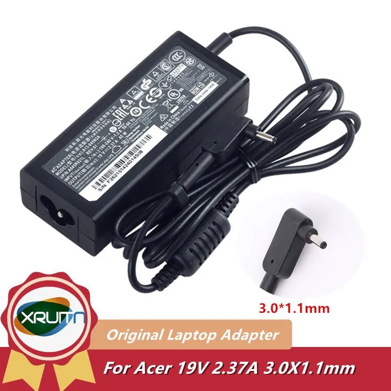 

For Acer Ultrabook AC Adapter Mini Charger Original Power Supply A13-045N2A PA-1450-26 A045R021L 45W 19V 2.37A 3.0*1.1mm OEM