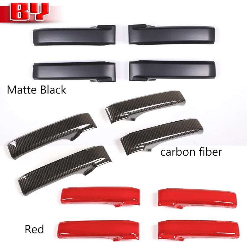 For 2008-2021 Toyota Land Cruiser 200 LC200 ABS carbon fiber Car Interior Door Handle Cover Decoration Stickers Accessories