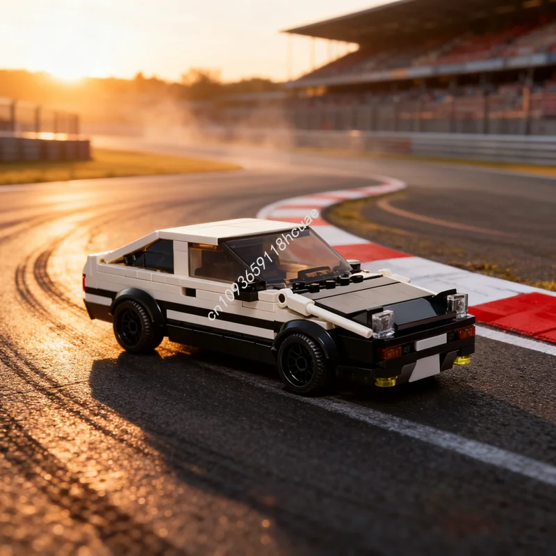 

267 шт. MOC Toyota Trueno Initial D версия, модель города, строительные блоки, игрушки, сделай сам, рождественские подарки, креативное образование, кирпич для детей