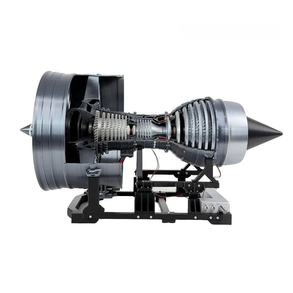 New Trent900 Turbofan Engine Model 55cm PLA 3D Printed with Light Engine Model Toy Gift