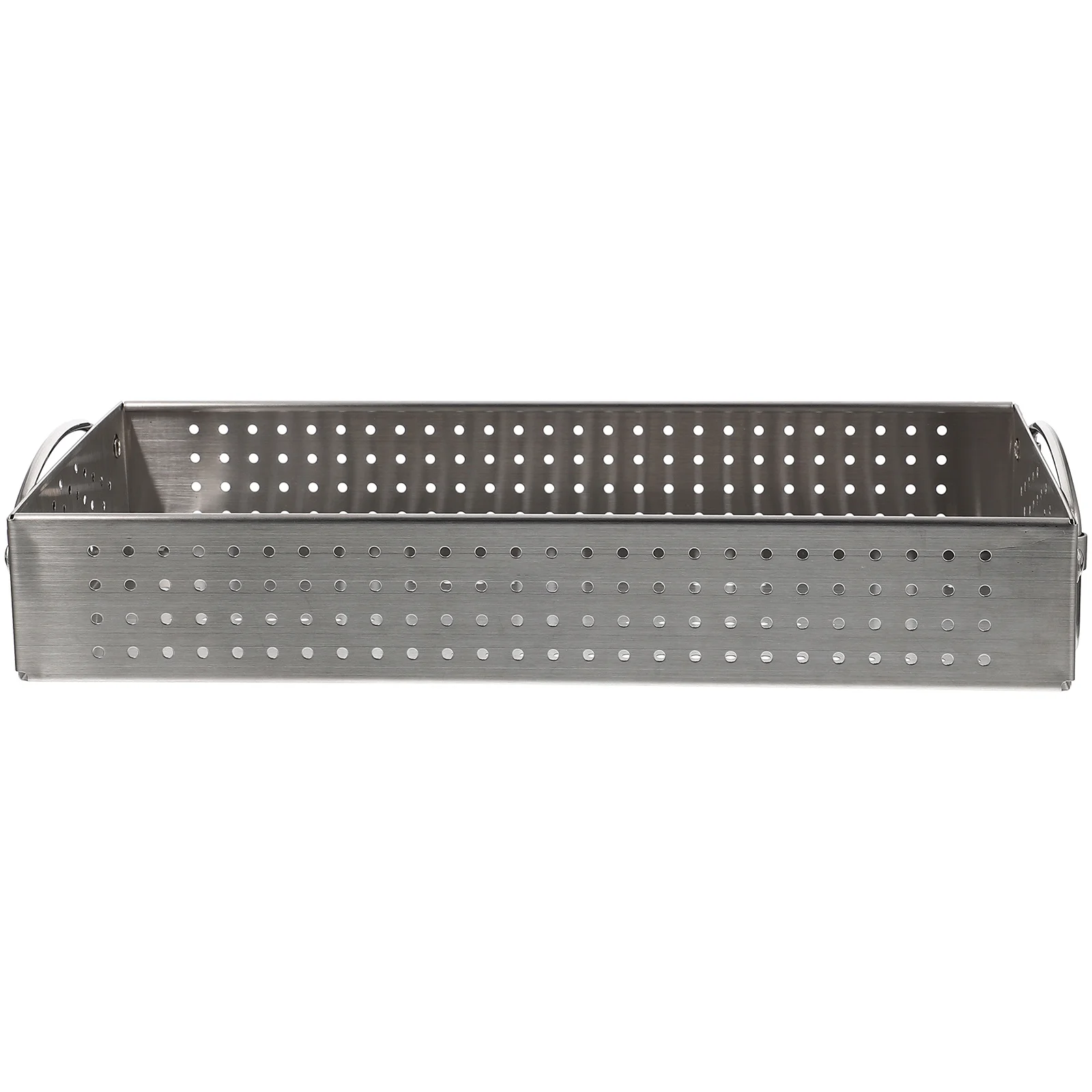 

Cutlery Tray Stainless Steel Utensil Organizer with Drain Holes Rustproof Flatware Container for Kitchen Drawer Storage Space