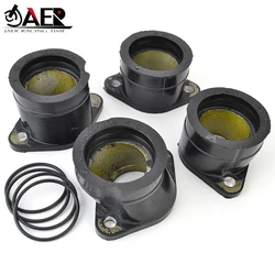 4pcs 92055-1256 Motorcycle Carburetor Manifold Interface Adapter for Kawasaki ZR750 Zephyr ZR750 ZR-7 ZR7S Z750 GT750 16065-1259