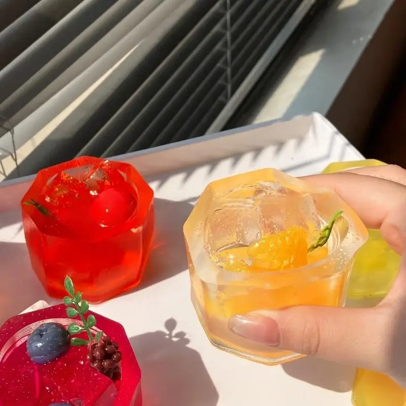 1 조각 바다 소금 거품 물 과일 스트레스 릴리프 감압 장난감 시뮬레이션 음료 컵 느린 리바운드 Fidget Props