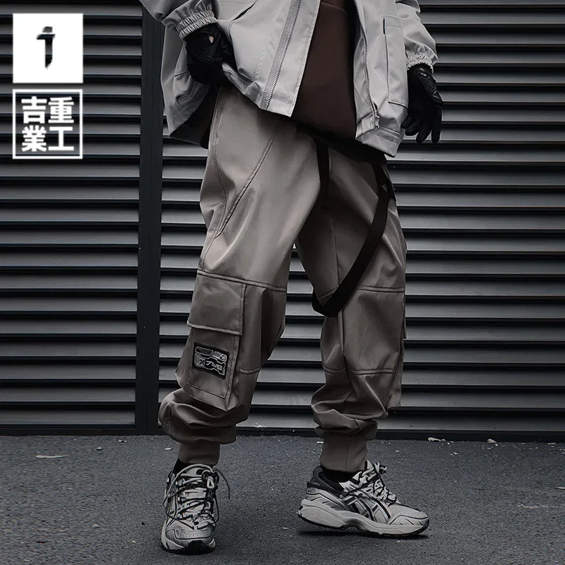 11 BYBB'S DARK Hip Hop Tactical Cargo Pant Men Functional Multi pocket Joggers Harem Trousers 2024 Elastic Waist Pants Techwear