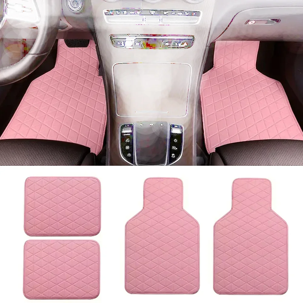 

4pcsCar Floor Mats Carpet Floor Mat SetUniversal Fit Car Floor Mats Protection, Auto Front & Rear Carpet Mat for Sedan SUV Truck