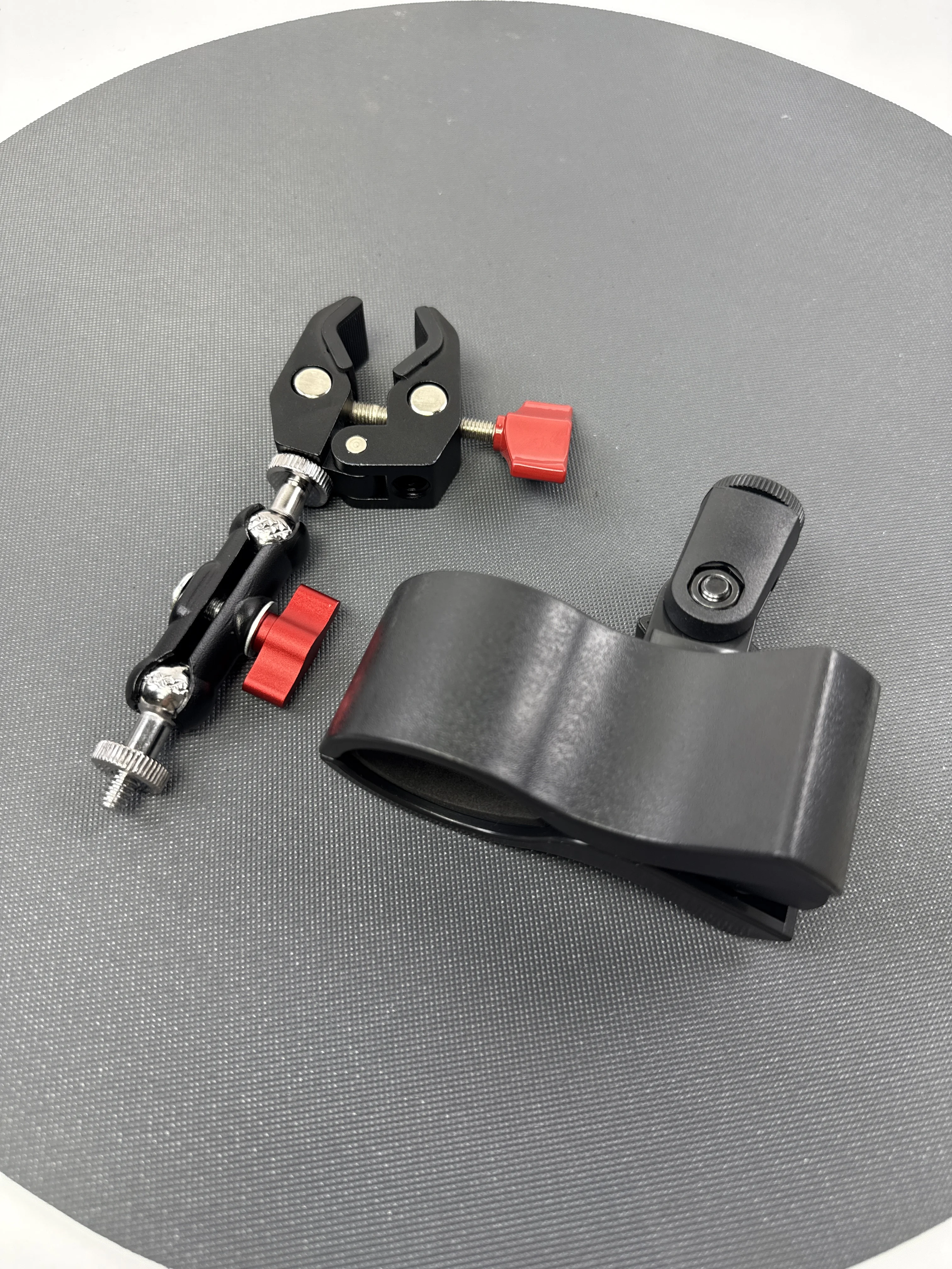 360 Degree Metal Microphone Clip Joint for Bicycle Round Tube Tabletop Adjustable Mount Holder