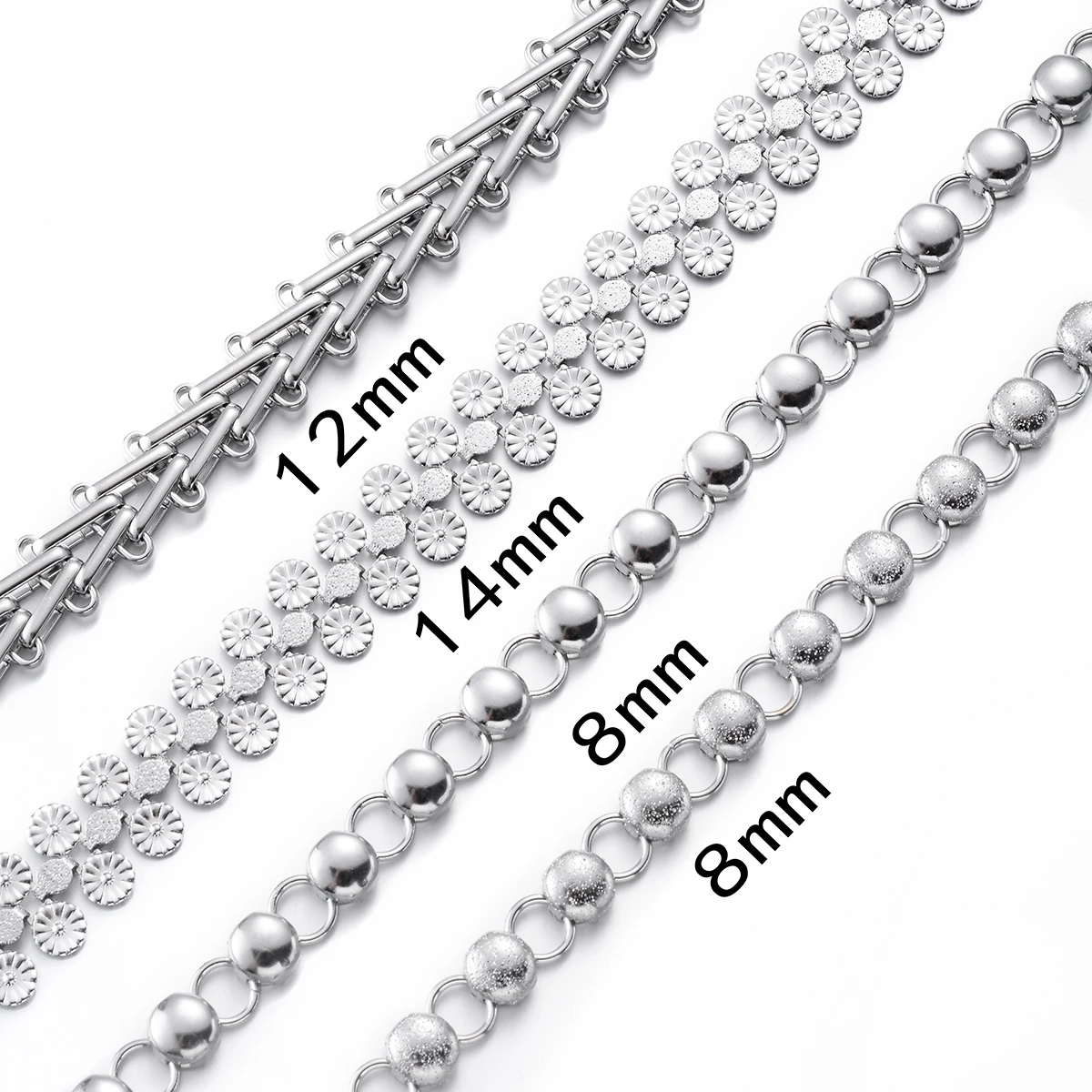 1 Stück Riesige Handgefertigte Edelstahl-Gliederkette für Herren, Halskette, Armband, Schmuck, nicht allergieauslösend – Detail 1