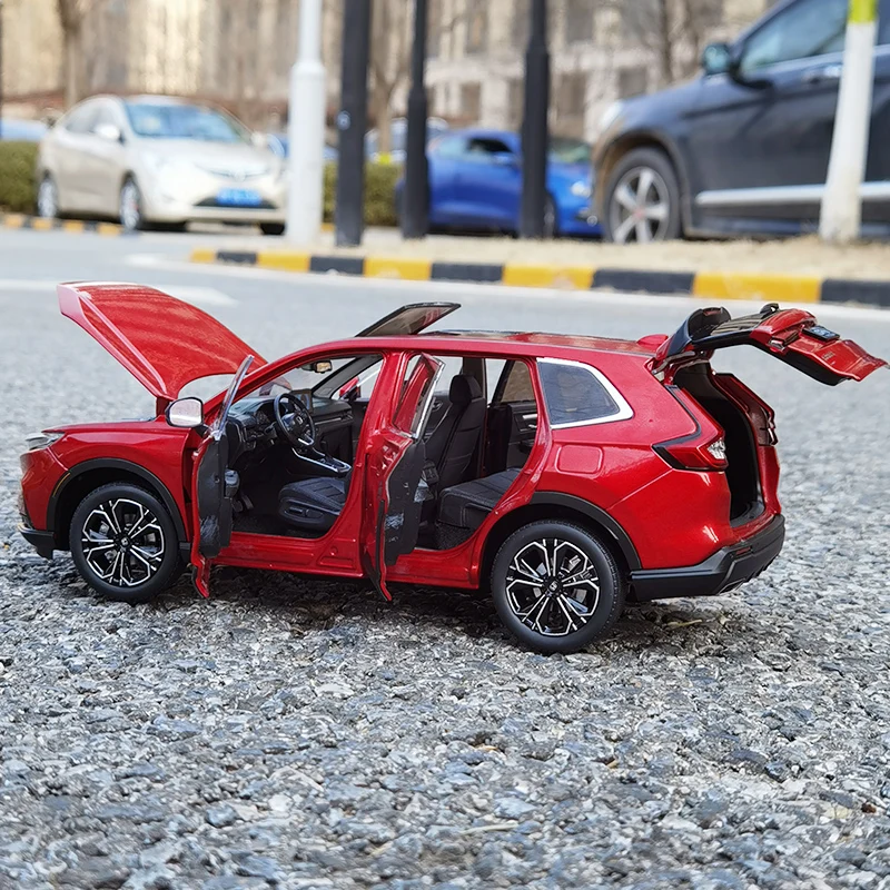 1/18 Diecast New Honda CRV 2023 SUV Luxury Version Alloy Car Model Vehicle Boys Gifts Toys Collection