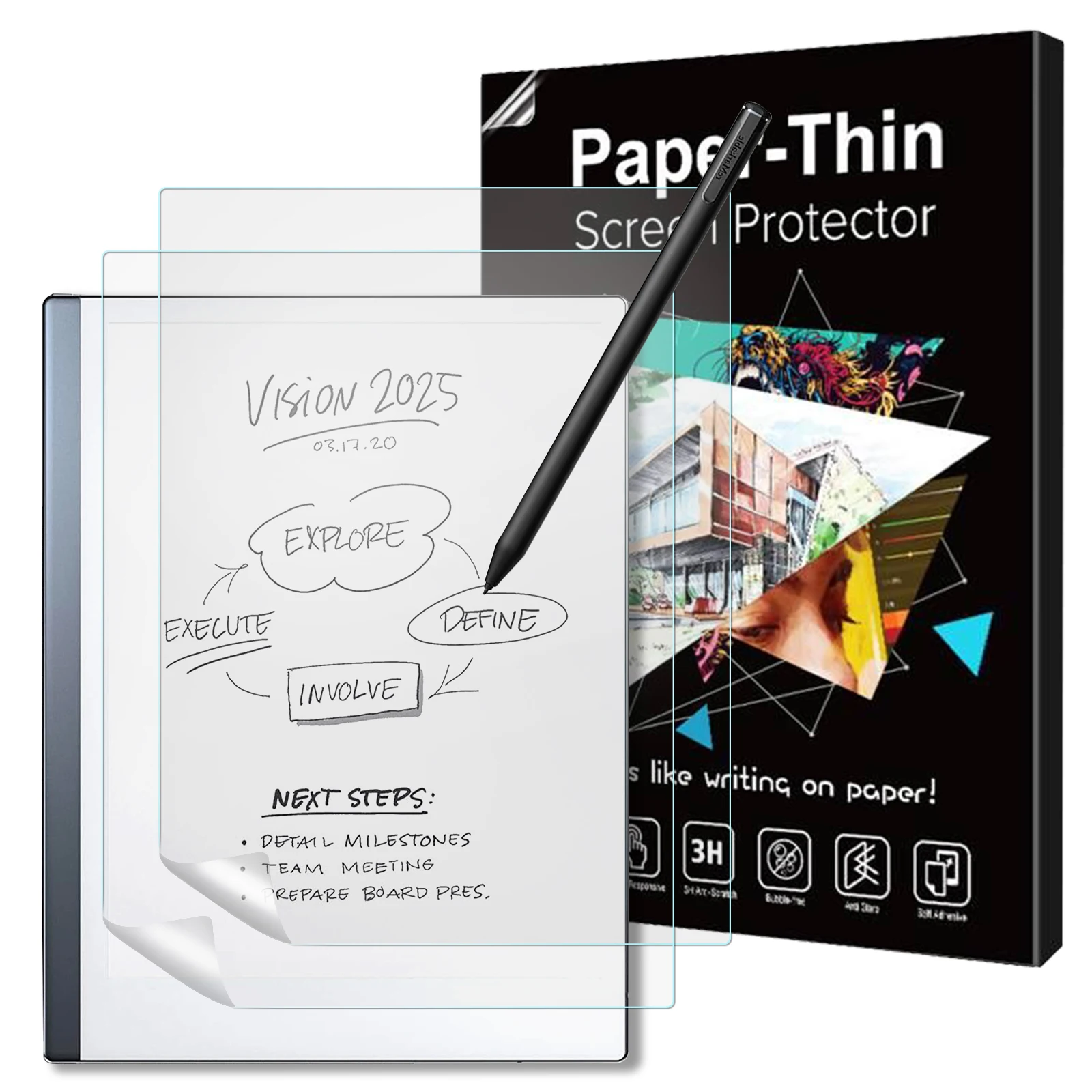 

2 Pack Paper Screen Protector for Remarkable 2 Tablet Matte PET Film Screen Protector for Remarkable 2 10.3-inch Paper Tablet