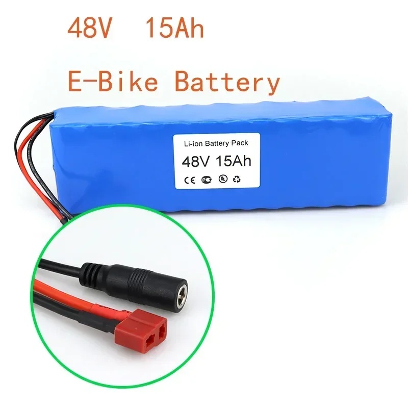 New 13S3P 48V 15Ah E-bike Battery T-plug Connector And BMS  Li-ion Battery Pack E-Bike