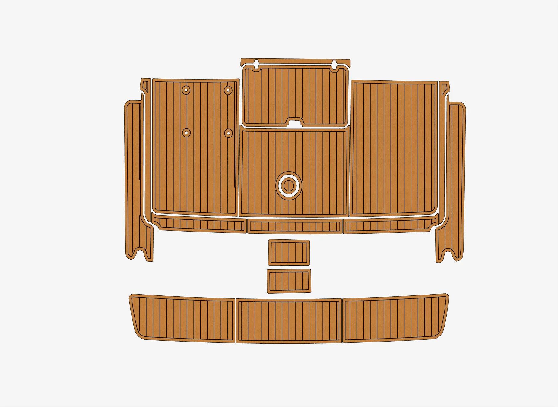 

2014-2015 Viking 42 Express 1/4" 6mm EVA foam Non-Slip PVC Teak Decking marine Mat seadek aqua carpet Marine Floor